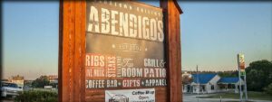 Abendigos front of store signage