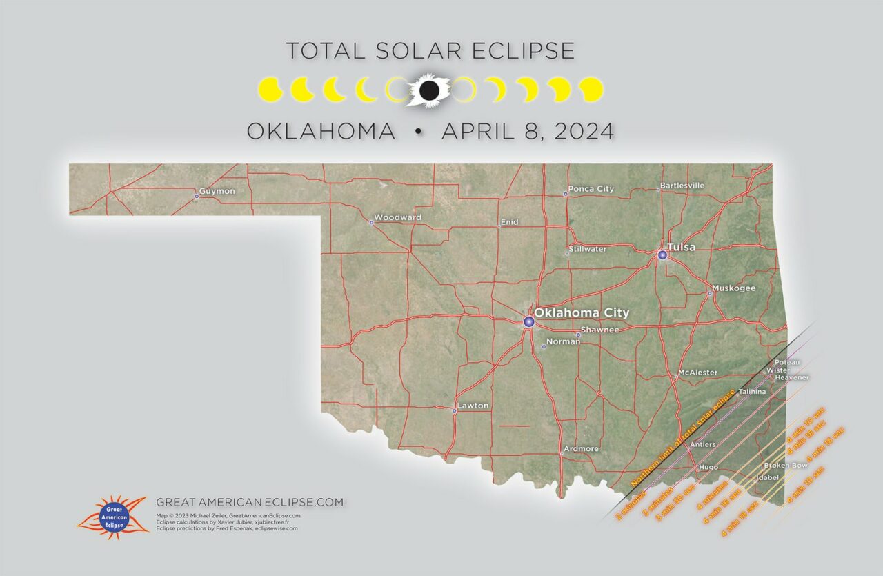 Solar Eclipse 2024 Path In Oklahoma Sue Nadiya   TSE2024 Oklahoma 1280x835 